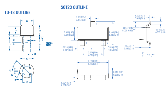 Solitron 2N4338和2N4339 N溝道JFET
