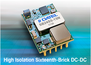 DATEL SB系列高隔離1/16磚型DC-DC轉換器